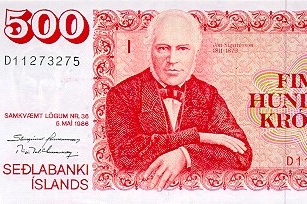 Islandská měna. Její nadhodnocení výrazně přispělo k pádu ekonomiky.