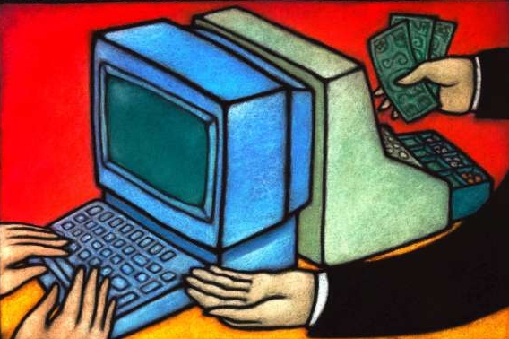 Prodej hlasů na webu (ilustrace).