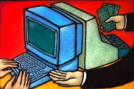 Prodej hlasů na webu (ilustrace).