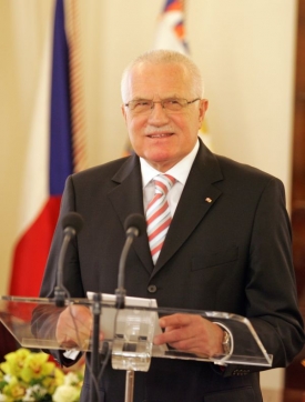 Václav Klaus před novoročním televizním projevem.