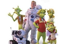 Hrdinové filmu Planeta 51.