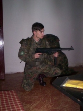 Jiř&iacute; &Scaron;l&eacute;gr v uniformě jednotek wehrmachtu.