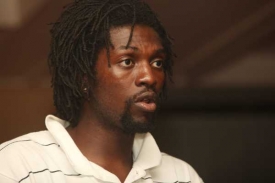 Útočník Manchesteru City Emmanuel Adebayor. Útočník Manchesteru City Emmanuel Adebayor.