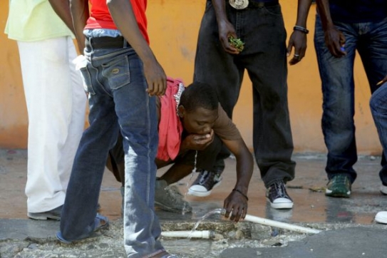 Zdroj vody. Momentálně to nejcennější na Haiti.