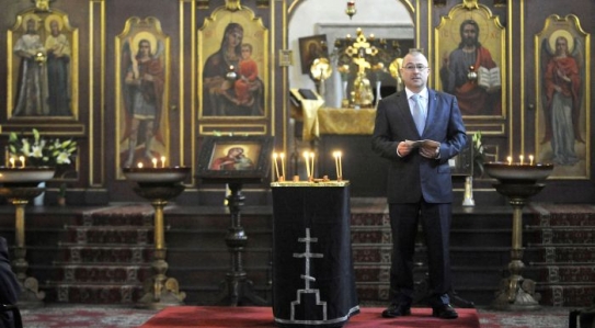 Ministr obrany Miroslav Barták při úvodní řeči.