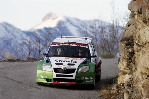 Ilustrační foto. Škoda Fabia na loňské Rallye Monte Carlo. Ilustrační foto. Škoda Fabia na loňské Rallye Monte Carlo.