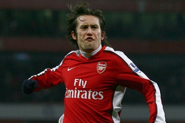 Tomáš Rosický se raduje z gólu. 