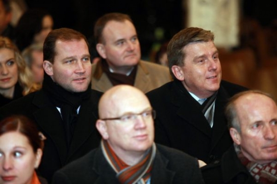 Hosté obřadu - na snímku Jiří Šlégr a Miloslav Vlček.