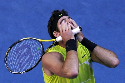 Del Potro a jeho smutek. 