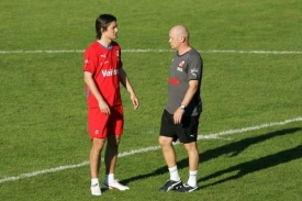Ivan Hašek (vpravo) s Tomášem Rosickým.
