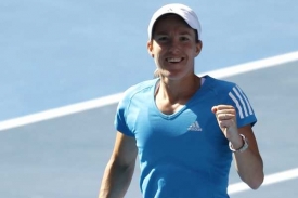 Justine Heninová v semifinále v Melbourne.