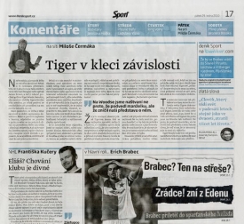 Komentářové straně dal v pátek tvář Miloš Čermák.