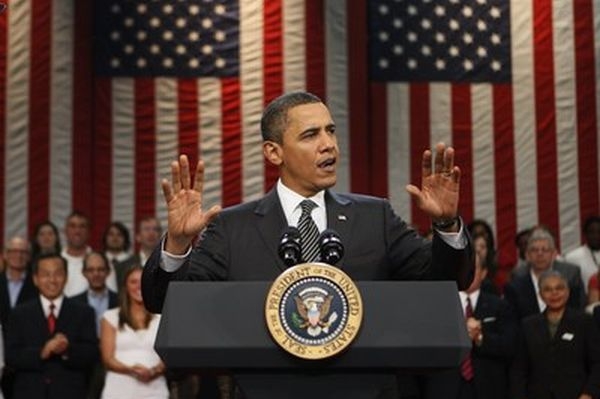 Prudký růst ekonomiky je dobrou zprávou pro prezidenta Obamu.