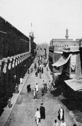 Vládní budovy v Bagdádu kolem roku 1900.