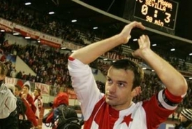 Erich Brabec ještě jako kapitán Slavie.