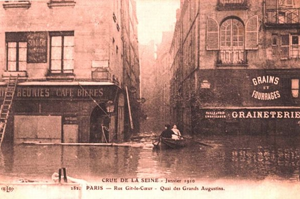 Povodeň v Paříži v roce 1910.
