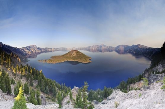 Národní park Crater Lake na Islandu.