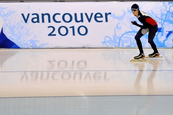 Martina Sáblíková na olympijské trati v Richmondu.