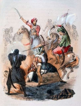 Ibrahim Paša bojuje se Saúdy.