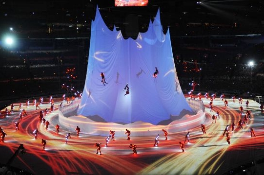 Velkolepé zahájení vancouverské olympiády.