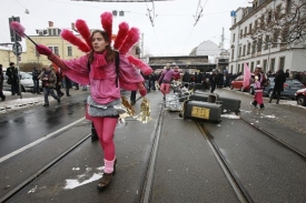 Protest anarchistů.