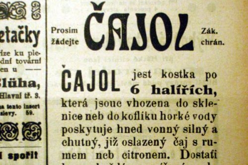 Senzační nabídka roku 1910 -  čaj v kostkách.