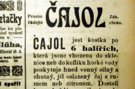 Senzační nabídka roku 1910 - čaj v kostkách.