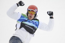 Seth Wescott se raduje z obhajoby olympijského zlata.