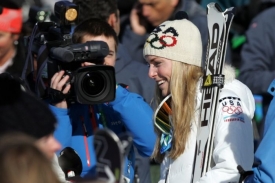 Šťastná vítězka Lindsay Vonnová.