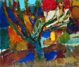 Zdeněk S&yacute;kora: Strom, 1959, olej / pl&aacute;tno, 50 x 60 cm