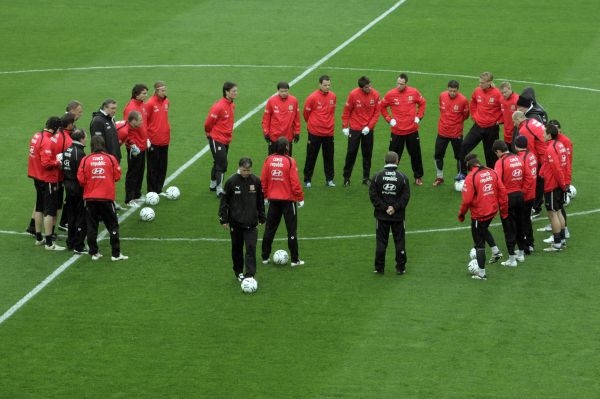 Ilustrační foto: trénink fotbalové reprezentace.