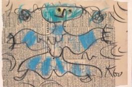 Bez n&aacute;zvu (1960), kombinovan&aacute; technika, pap&iacute;r.