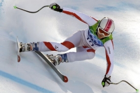 V&iacute;tězka Andrea Fischbacherov&aacute; na trati super-G.