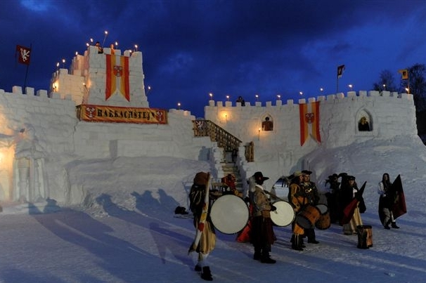 Sněhový hrad.