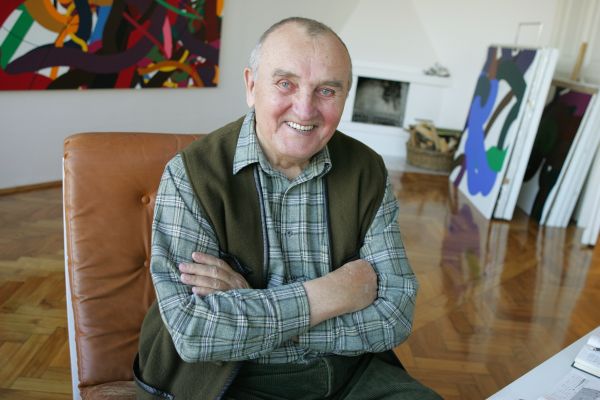 Zdeněk Sýkora ve svém lounském ateliéru.