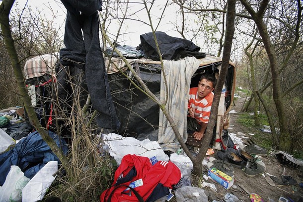 &quot;Džungle&quot; u Calais.