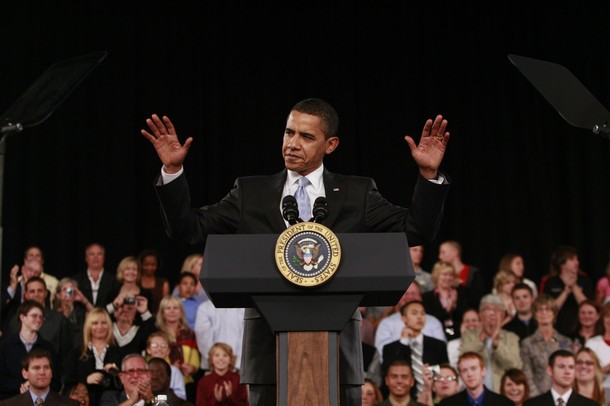 Obama na Floridě mezi místními občany. Velká většina z nich mu věří.