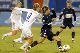 Momentka z utkání Ostrava - Slavia.