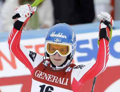 V&iacute;tězka superkombinace Kathrin Zettelov&aacute; z Rakouska.