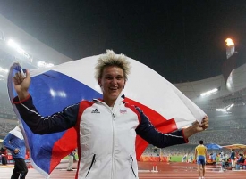 Barbora Špotáková, olympijská vítězka v hodu oštěpem.