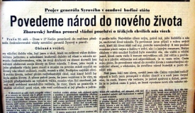 Projev generála Syrového.