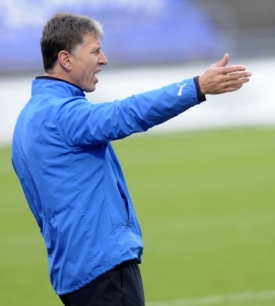 Nespokojený kouč fotbalistů Plzně Jaroslav Šilhavý.