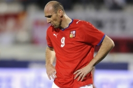 Jan Koller. V první půli duelu s Polskem zahodil penaltu.