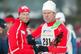 Vpředu Daehlie, za n&iacute;m kamar&aacute;d Alsgard. Zlat&aacute; dvojka norsk&eacute;ho běhu.