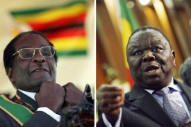 Z arcinepřátel spoluvládci. Mugabe a Tsvangirai. Z arcinepřátel spoluvládci. Mugabe a Tsvangirai.
