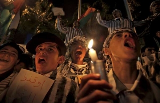 Palestinci s úbory Židů v koncentrácích za časů nacismu, Předjordání.