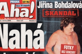 Fotografie Jiřiny Bohdalové v deníku Aha!