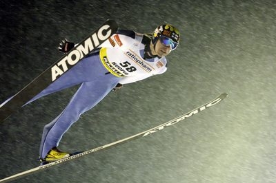Vítěz závodu Janne Ahonen.