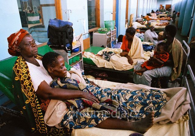 Nemocní AIDS na jihu Afriky (Malawi).