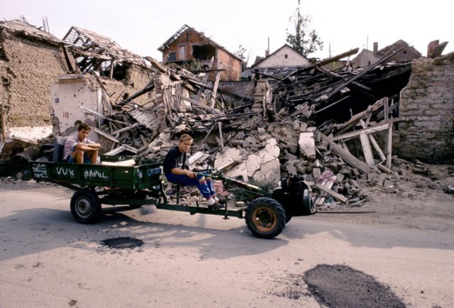 Zničený Vukovar.
